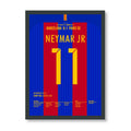 Neymar führt Barca zur historischen Remontada gegen PSG Fußball Poster mit Rahmen