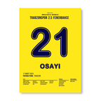 Osayi-Samuel kämpft für Fenerbahce´s Farben in Trabzon Fußball Poster mit Rahmen
