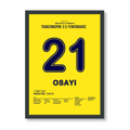 Osayi-Samuel kämpft für Fenerbahce´s Farben in Trabzon Fußball Poster mit Rahmen