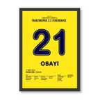 Osayi-Samuel kämpft für Fenerbahce´s Farben in Trabzon Fußball Poster mit Rahmen