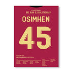 Victor Osimhens Hattrick-Gala in Amsterdam Fußball Poster mit Rahmen