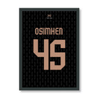 Osimhen Solo il Gala - 1+1 Set Fußball Poster mit Rahmen