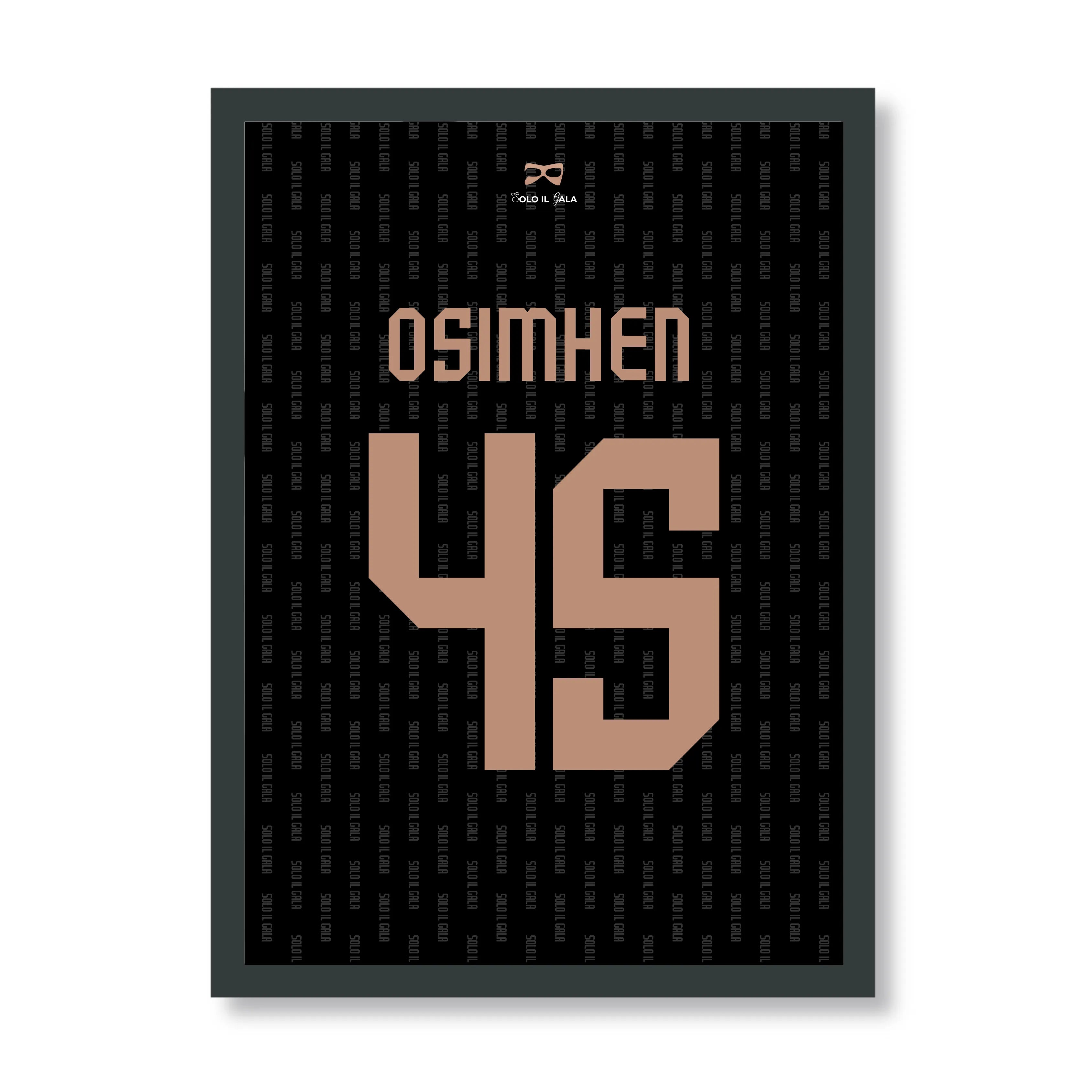 Osimhen Solo il Gala - 1+1 Set Fußball Poster mit Rahmen