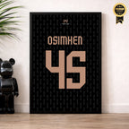 Osimhen Solo il Gala - 1+1 Set Fußball Poster mit Rahmen
