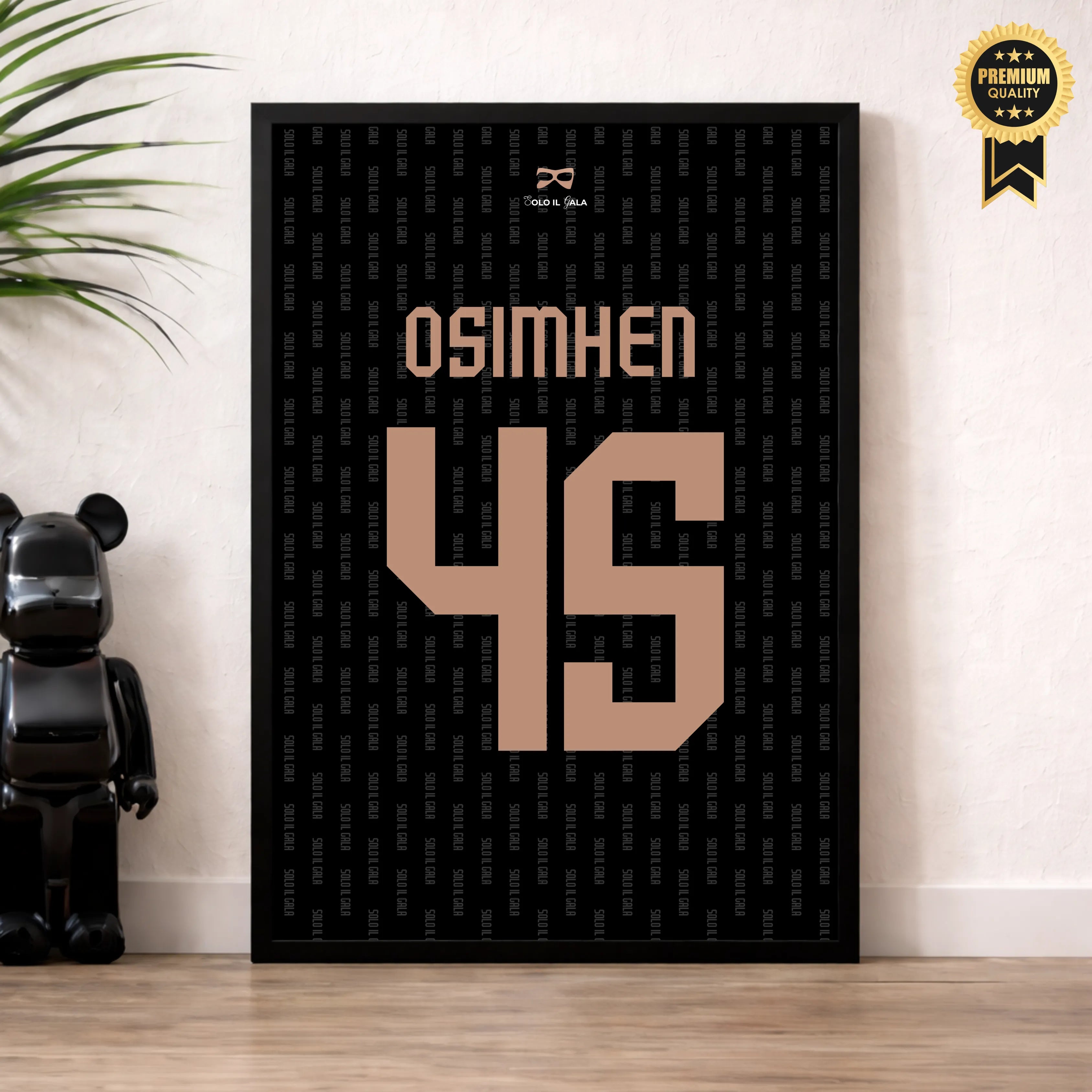Osimhen Solo il Gala - 1+1 Set Fußball Poster mit Rahmen