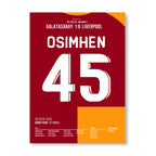 Osimhen wird zum Matchwinner gegen Liverpool Fußball Poster mit Rahmen