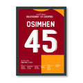 Osimhen wird zum Matchwinner gegen Liverpool Fußball Poster mit Rahmen