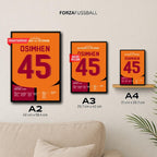 Osimhen´s Doppelpack gegen Tottenham Fußball Poster mit Rahmen