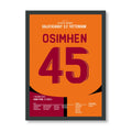 Osimhen´s Doppelpack gegen Tottenham Fußball Poster mit Rahmen