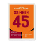 Osimhen´s Doppelpack gegen Tottenham Fußball Poster mit Rahmen