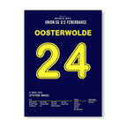 Oosterwolde mit Solo Tor gegen Union SG Fußball Poster mit Rahmen
