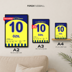 Mesut Özil wird zum Derbyhero gegen Gala Fußball Poster mit Rahmen