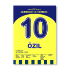 Mesut Özil wird zum Derbyhero gegen Gala Fußball Poster mit Rahmen