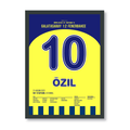 Mesut Özil wird zum Derbyhero gegen Gala Fußball Poster mit Rahmen