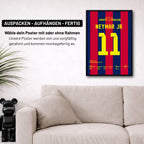 Neymar sichert Barca das Triple gegen Juve Fußball Poster mit Rahmen