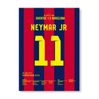 Neymar sichert Barca das Triple gegen Juve Fußball Poster mit Rahmen