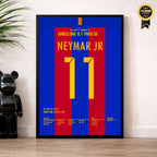 Neymar führt Barca zur historischen Remontada gegen PSG Fußball Poster mit Rahmen