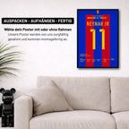 Neymar führt Barca zur historischen Remontada gegen PSG Fußball Poster mit Rahmen