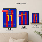 Neymar führt Barca zur historischen Remontada gegen PSG Fußball Poster mit Rahmen