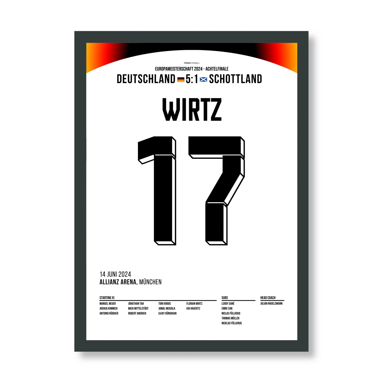 Florian Wirtz opens the scoring at the Euros against Scotland