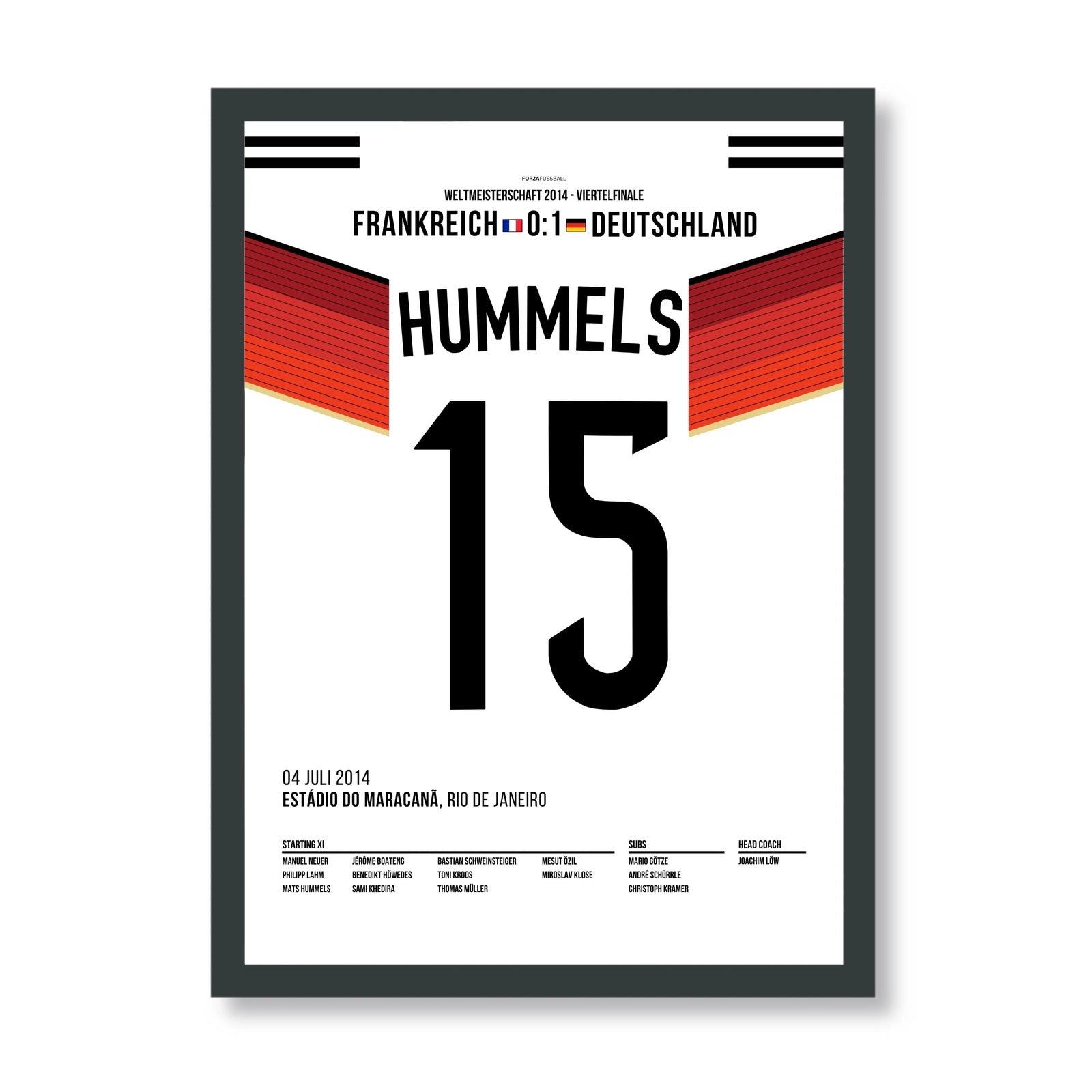Hummels köpft Deutschland ins WM Halbfinale 2014