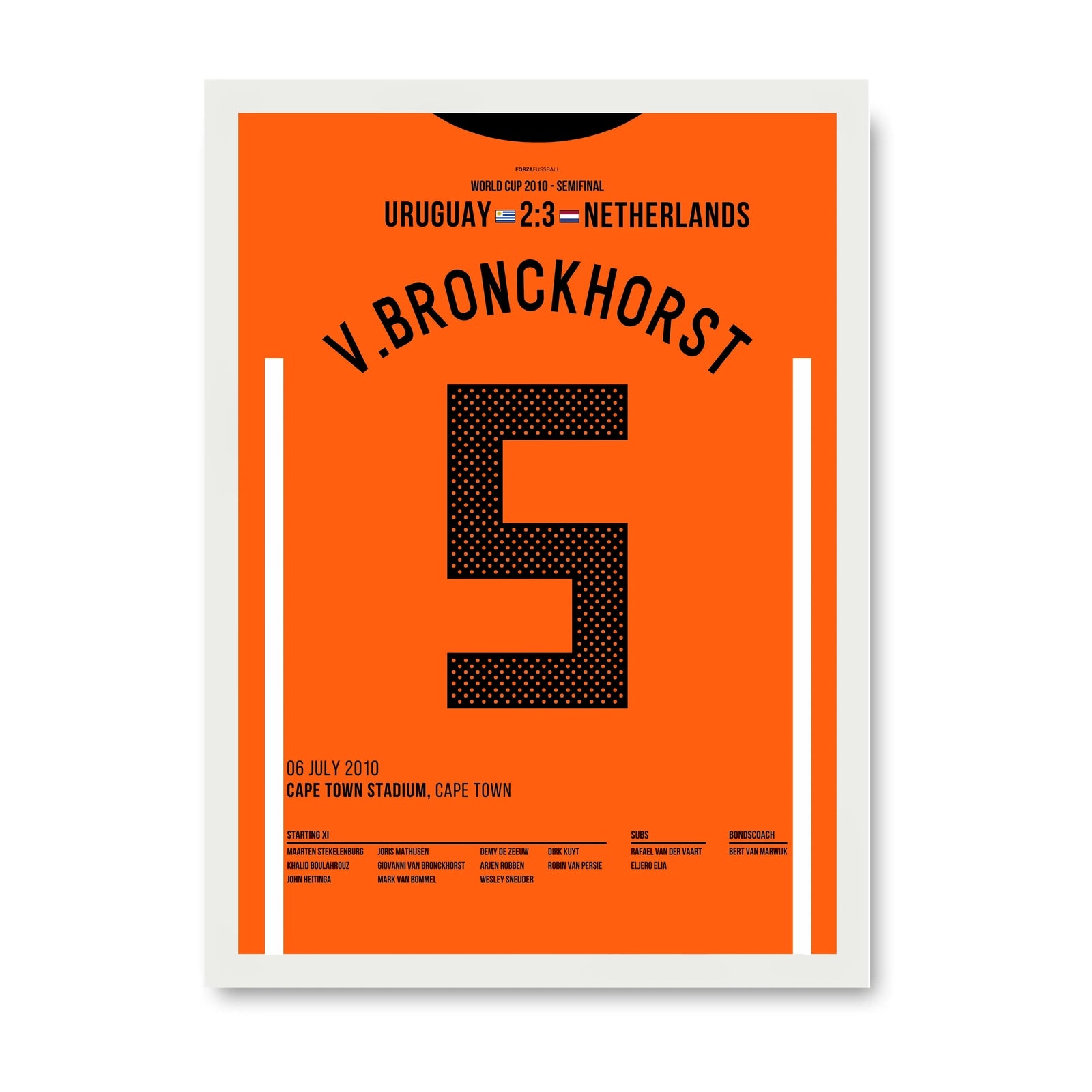 Van Bronckhorst’s stunner sends Holland to the World Cup final