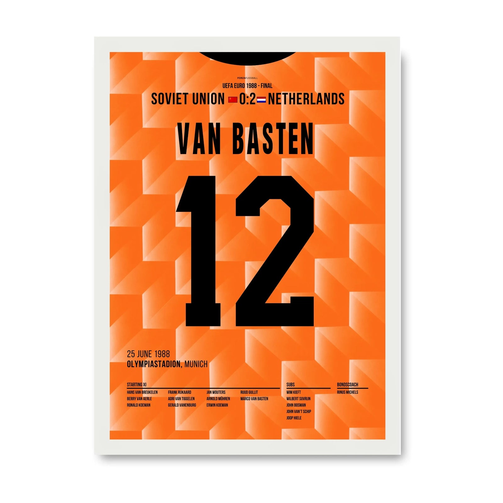 Van Basten’s iconic volley crowns the Netherlands EURO 1988 champions