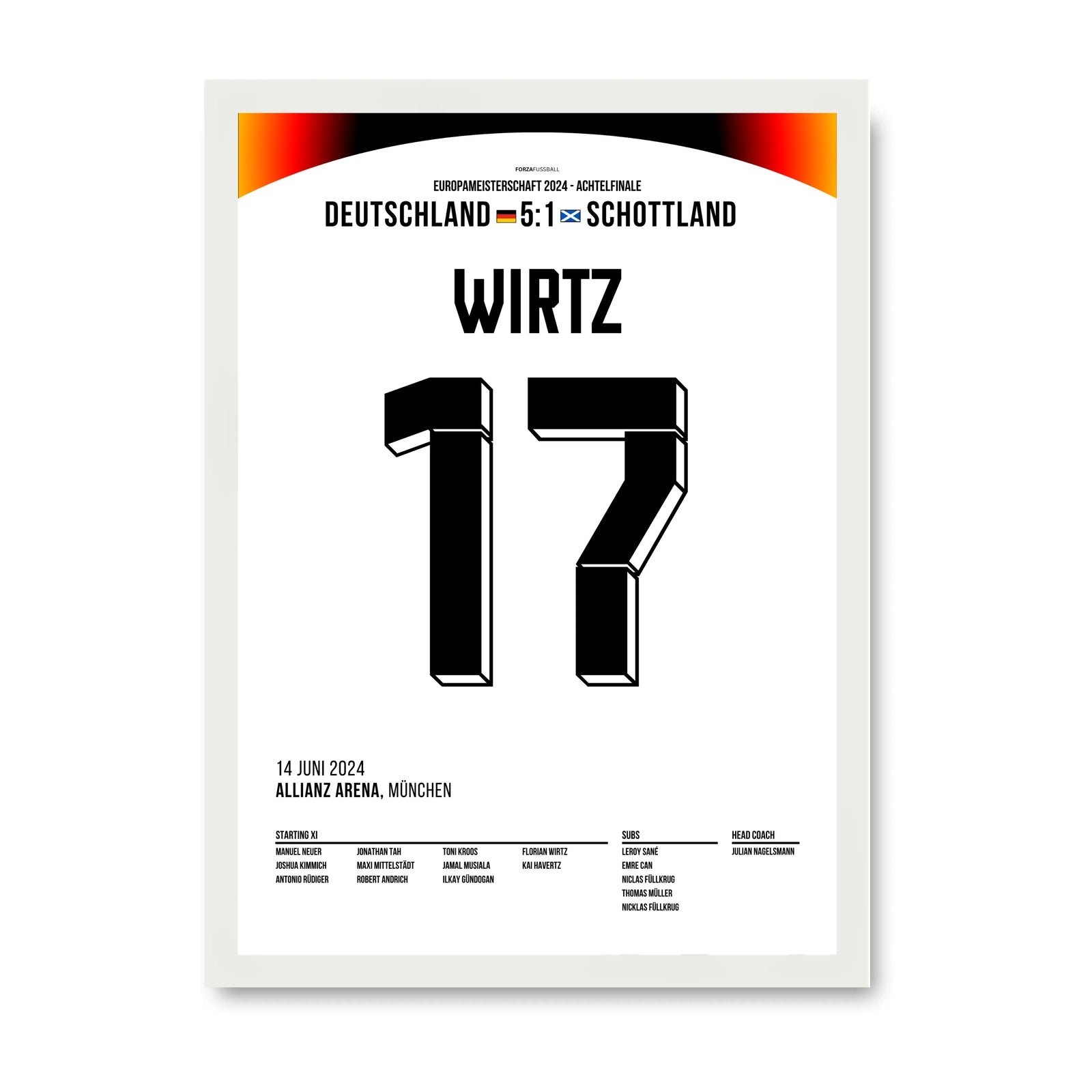 Florian Wirtz opens the scoring at the Euros against Scotland