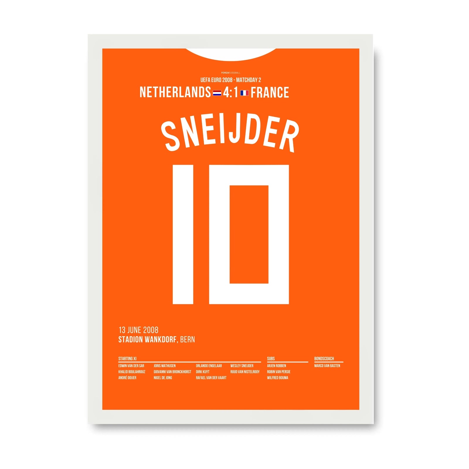 Sneijder’s stunner caps the 4-1 win over France at Euro 2008