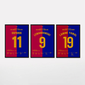 Rapha - Lewa - Lamine 2024/25 Bundle Fußball Poster mit Rahmen