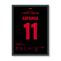 Raphinha knipst Benfica in der 96. das Licht aus Fußball Poster mit Rahmen