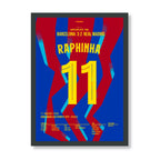 Raphinha führt Barca zum Super Copa Sieg gegen Real Fußball Poster mit Rahmen