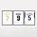 Real Madrid Camp Nou Heimspiel Bundle Fußball Poster mit Rahmen