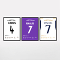 Real Madrid UCL Final Hero Bundle Fußball Poster mit Rahmen