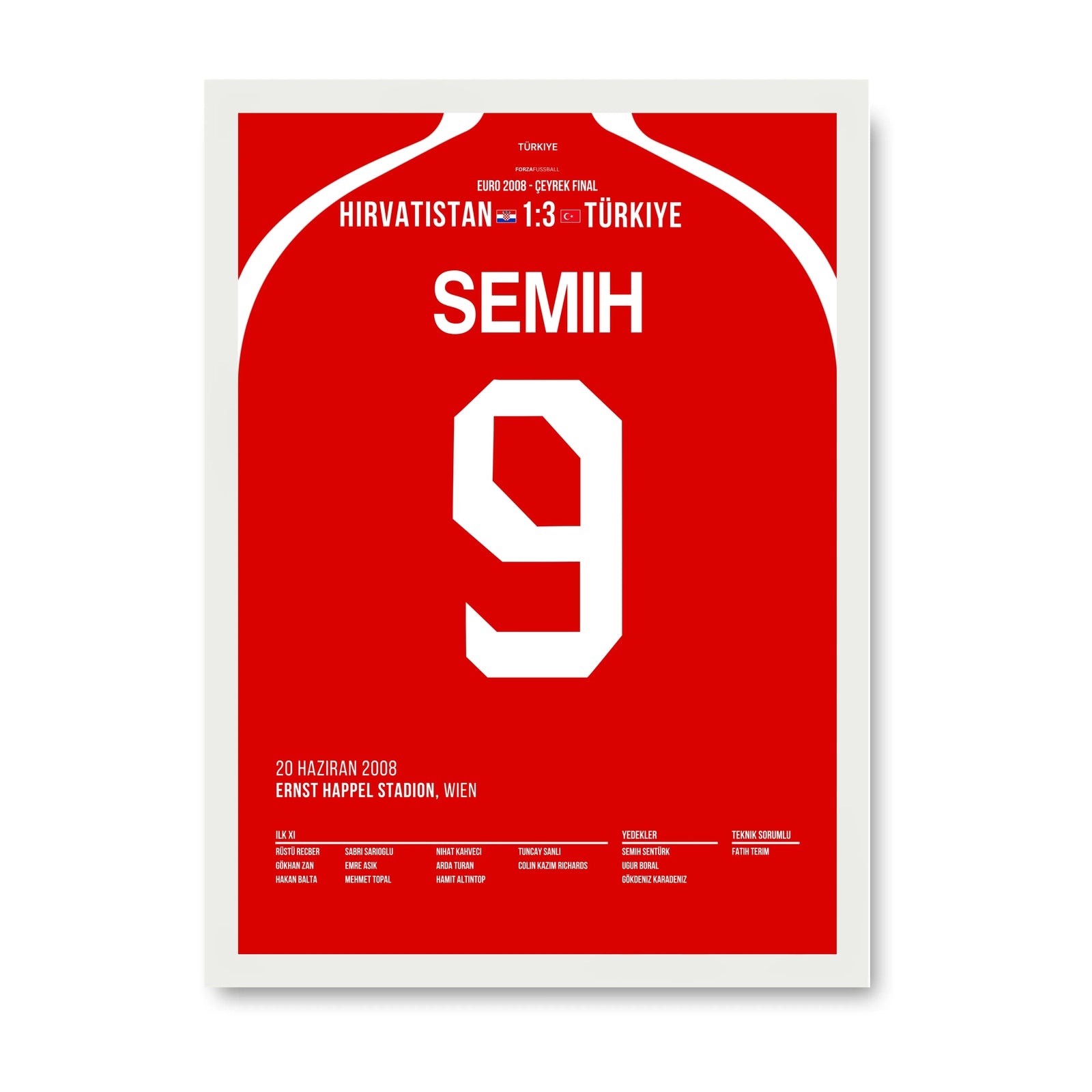 Semih Sentürk mit dem Last Minute Ausgleich gegen Kroatien bei der EM 2008