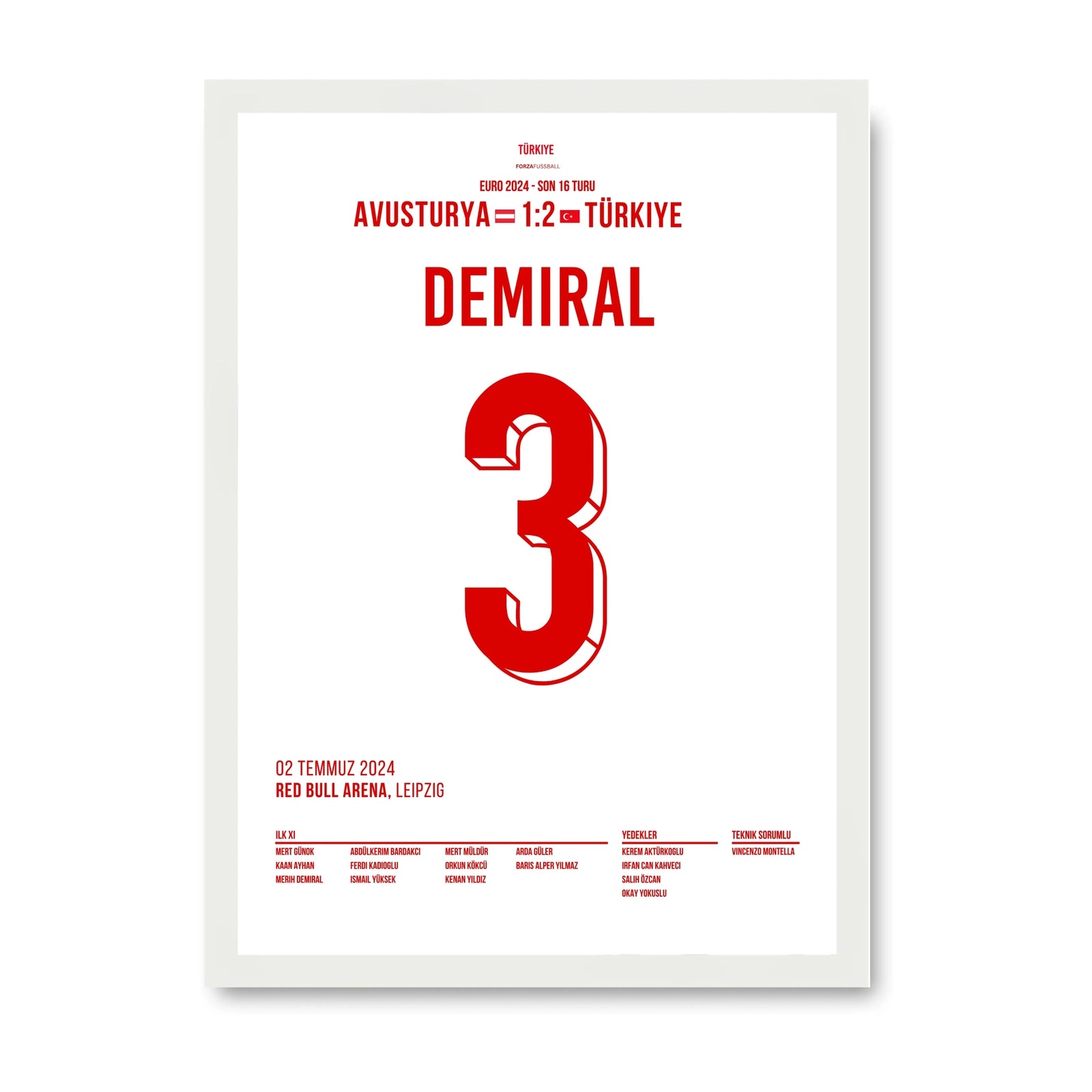 Merih Demiral mit dem Doppelpack im EM Achtelfinale gegen Österreich