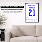 Rodrygo dreht das Spiel gegen Man City in 2 Minuten Fußball Poster mit Rahmen