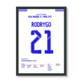 Rodrygo dreht das Spiel gegen Man City in 2 Minuten Fußball Poster mit Rahmen