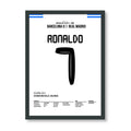 Ronaldo köpft Real zum Copa Sieg gegen Barca Fußball Poster mit Rahmen