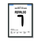 Ronaldo köpft Real zum Copa Sieg gegen Barca Fußball Poster mit Rahmen