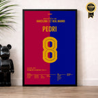 Pedri mit Traumtor im Copa Finale gegen Real Madrid Fußball Poster mit Rahmen