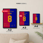 Pedri mit Traumtor im Copa Finale gegen Real Madrid Fußball Poster mit Rahmen