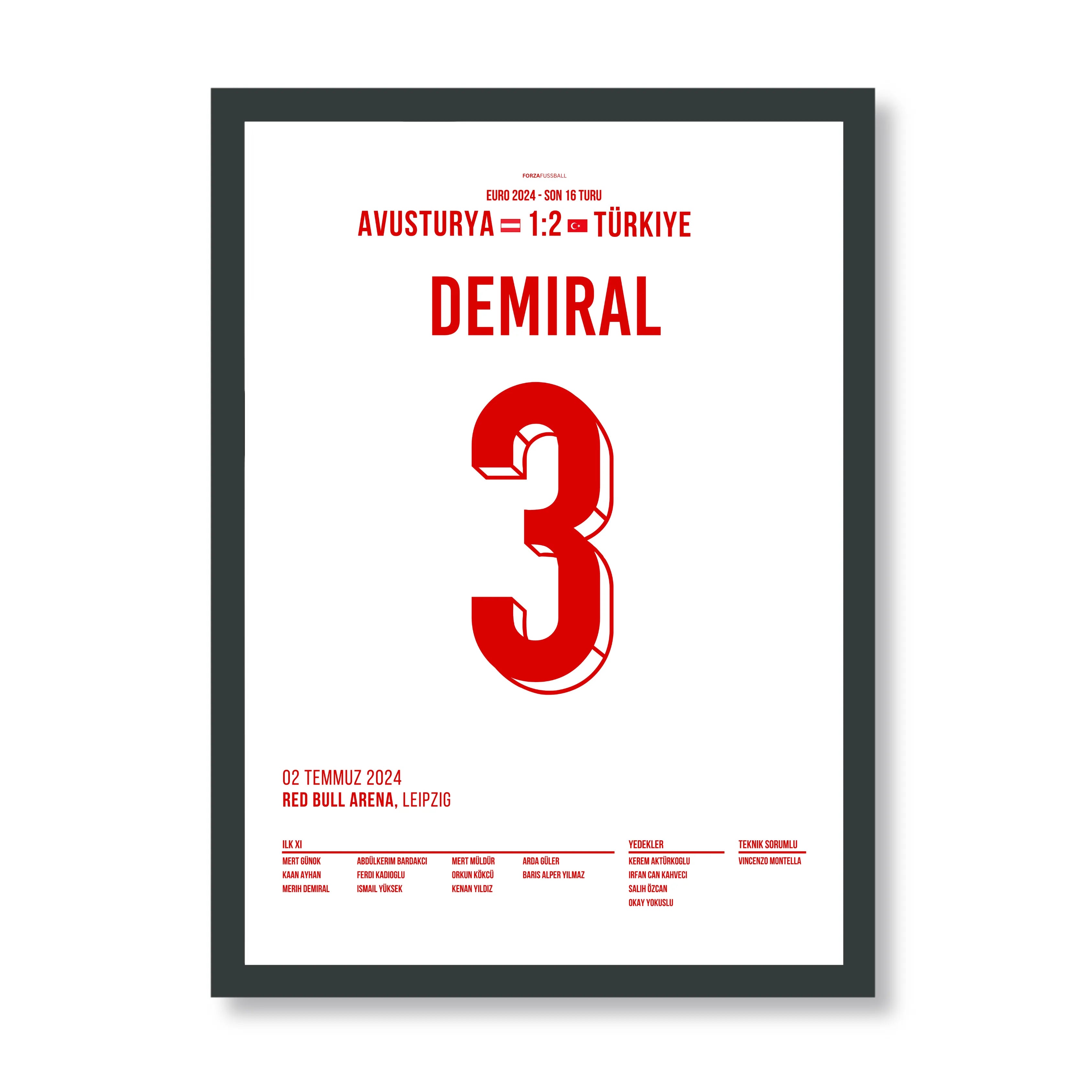 Merih Demiral mit dem Doppelpack im EM Achtelfinale gegen Österreich