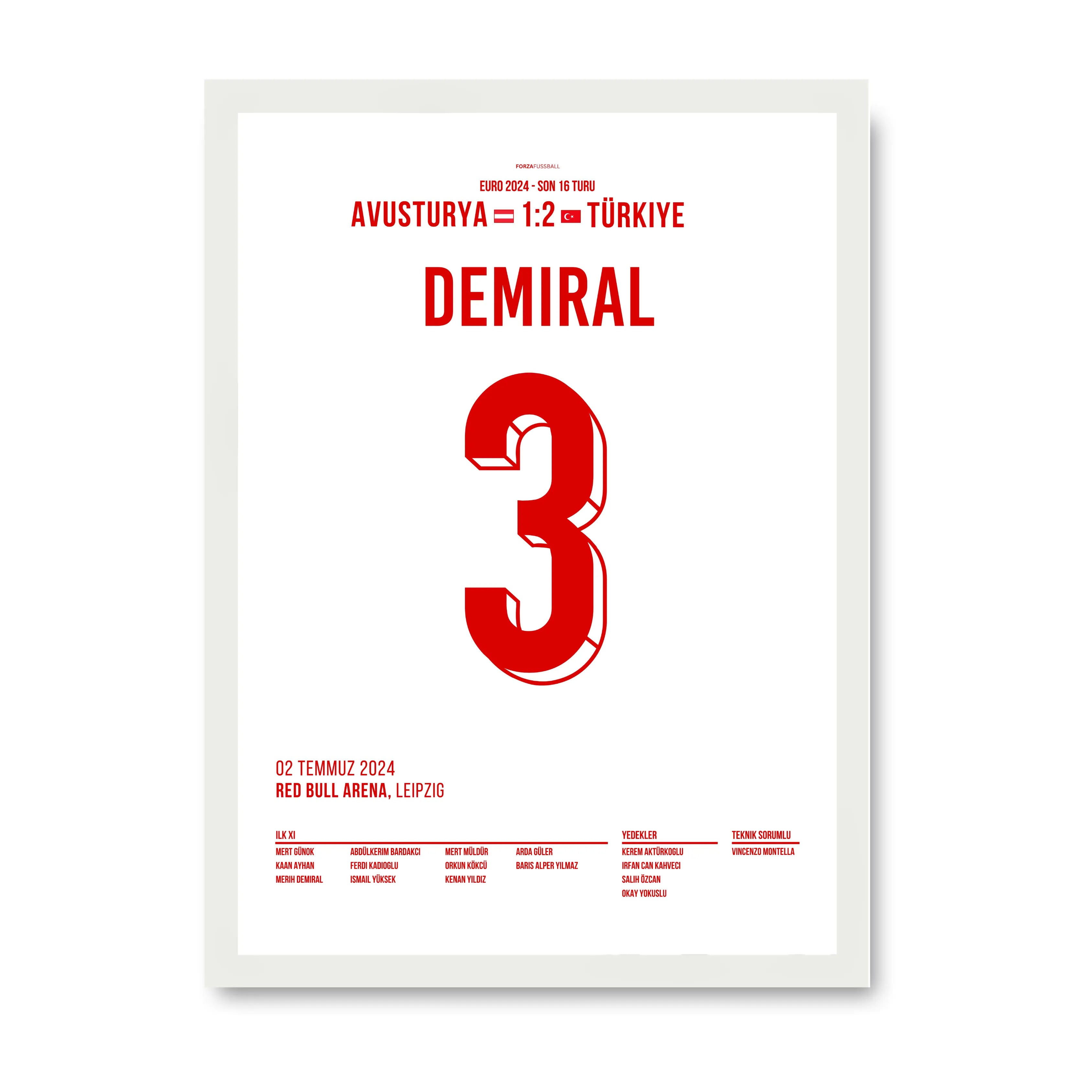 Merih Demiral mit dem Doppelpack im EM Achtelfinale gegen Österreich