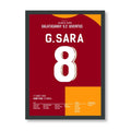 Gabriel Sara wird zum MVP beim 5:2 gegen Juve Fußball Poster mit Rahmen