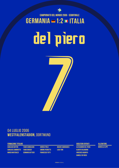 Alex del Piero schickt Italien ins WM Finale 2006