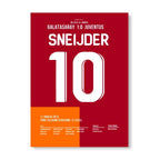 Sneijder wird zum Matchwinner in der Schneeschlacht gegen Juve Fußball Poster mit Rahmen