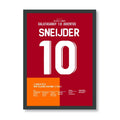 Sneijder wird zum Matchwinner in der Schneeschlacht gegen Juve Fußball Poster mit Rahmen
