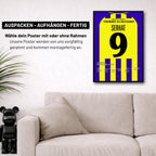 Serhat Akin´s Doppelpack beim 6:0 Derbysieg vs Gala Fußball Poster mit Rahmen