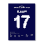 Moussa Sow mit dem Fallrückzieher Tor gegen ManU Fußball Poster mit Rahmen
